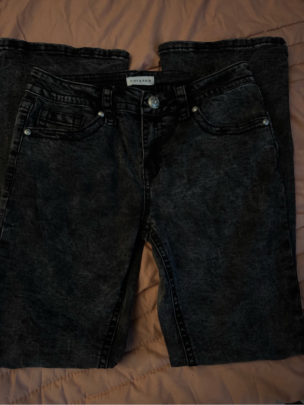 Fire Los Angeles Women's Black Acid-Wash Skinny Jeans cowgirl jeans